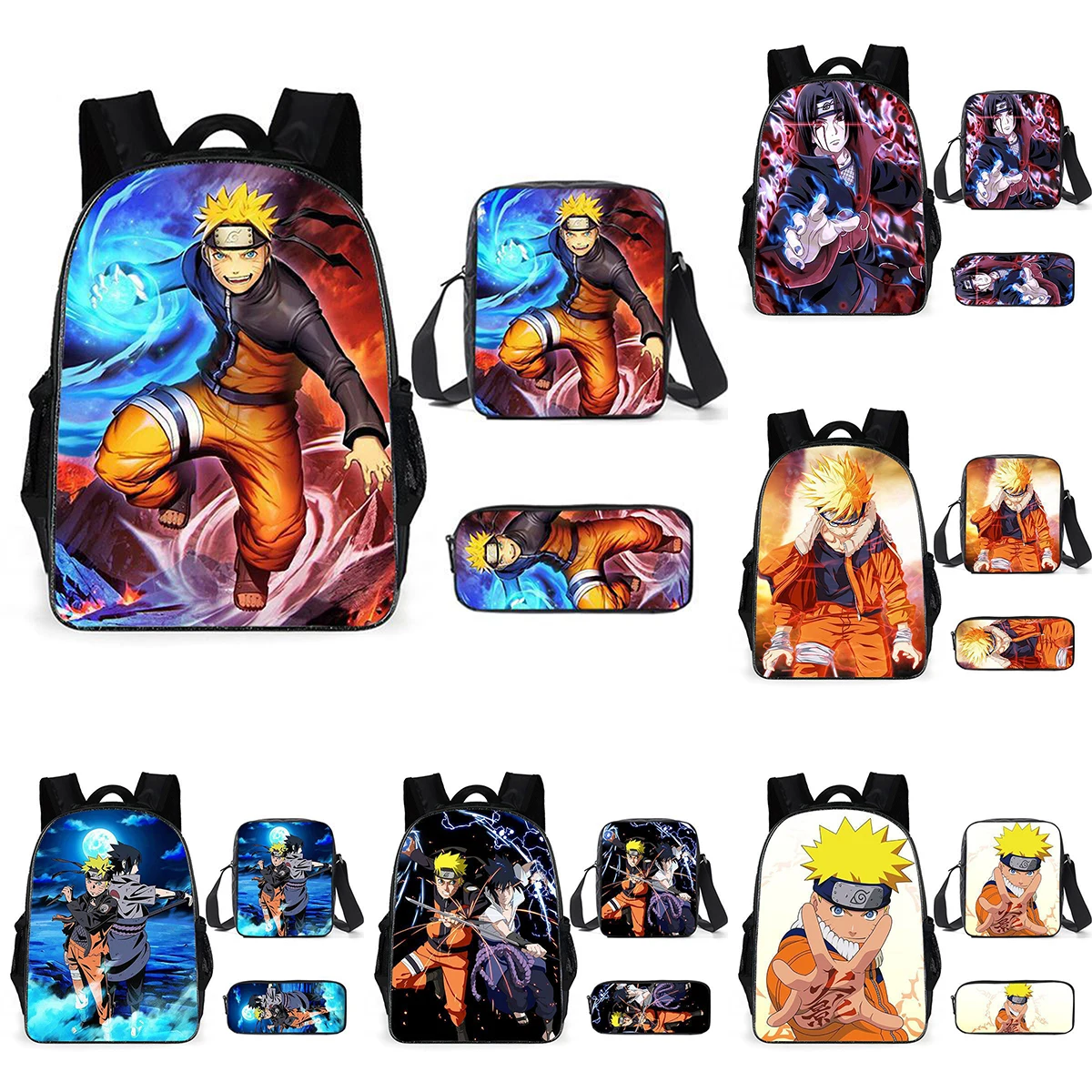 Novi anime-torba, ruksak s figurama Naruto anime figure, dječje školske torbe, putnu torbu i velikog kapaciteta, Božićne darove za djevojčice i dječaka, Dječje igračke