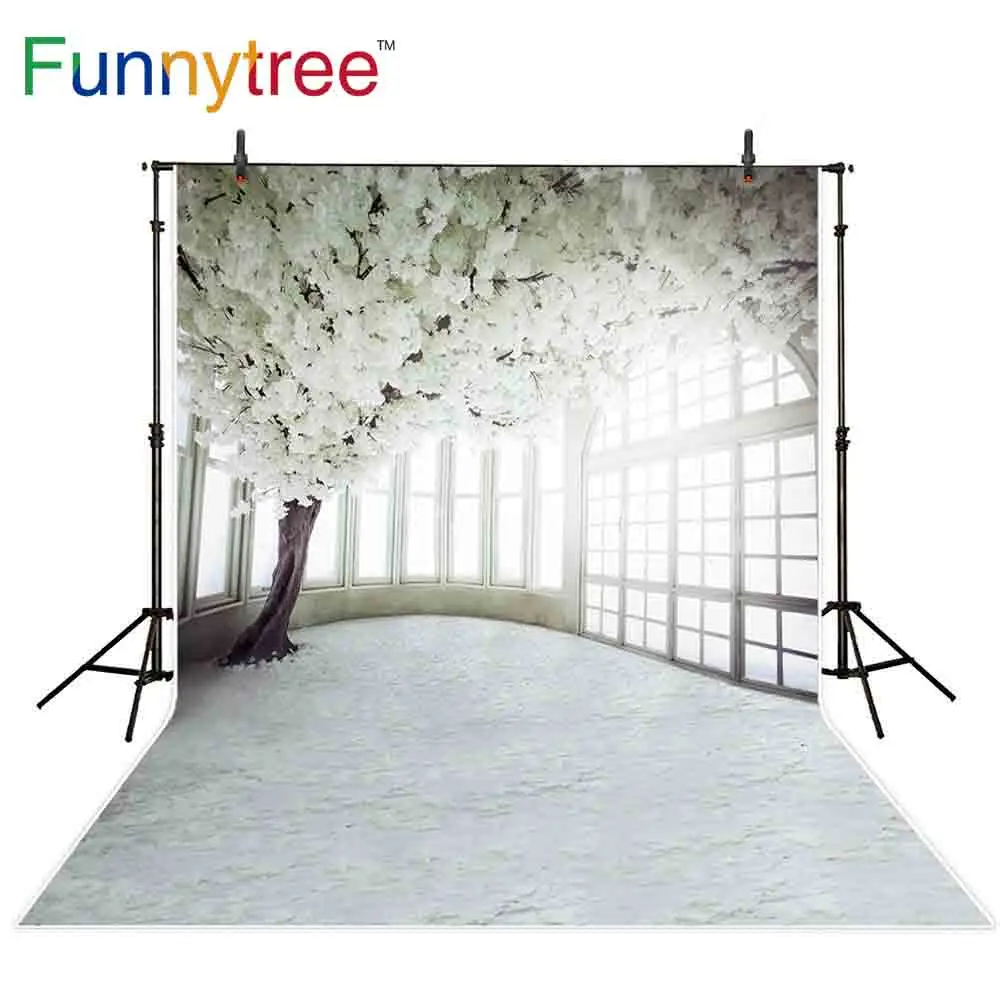Pozadina za fotografiranje Funnytree bijeli cvijet stablo фантазийное prozor vjenčanje pozadina фотобудка rekvizite za fotografiju pucati dekor za fotografiju pucati